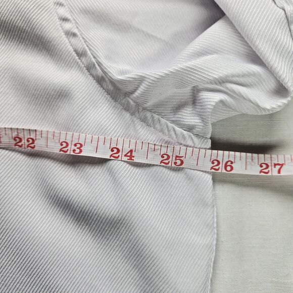 Design in Italy Luxury French Cuff Solid Men's White‎ Dress 2XL Shirt 18 x 32-33 - Picture 7 of 7